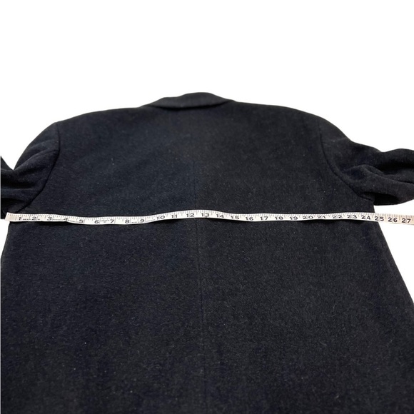 Andrew Fezza Mens Cashmere Blend Overcoat Charcoal Gray Size S42. - Picture 8 of 12